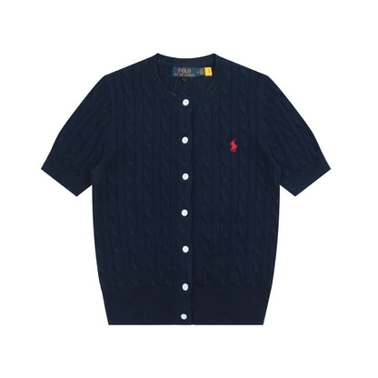 RL Polo Knit Short-sleeve Cardigan 🎨 14 Color Options