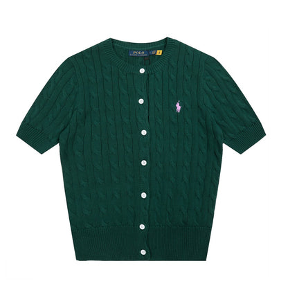 RL Polo Knit Short-sleeve Cardigan 🎨 14 Color Options