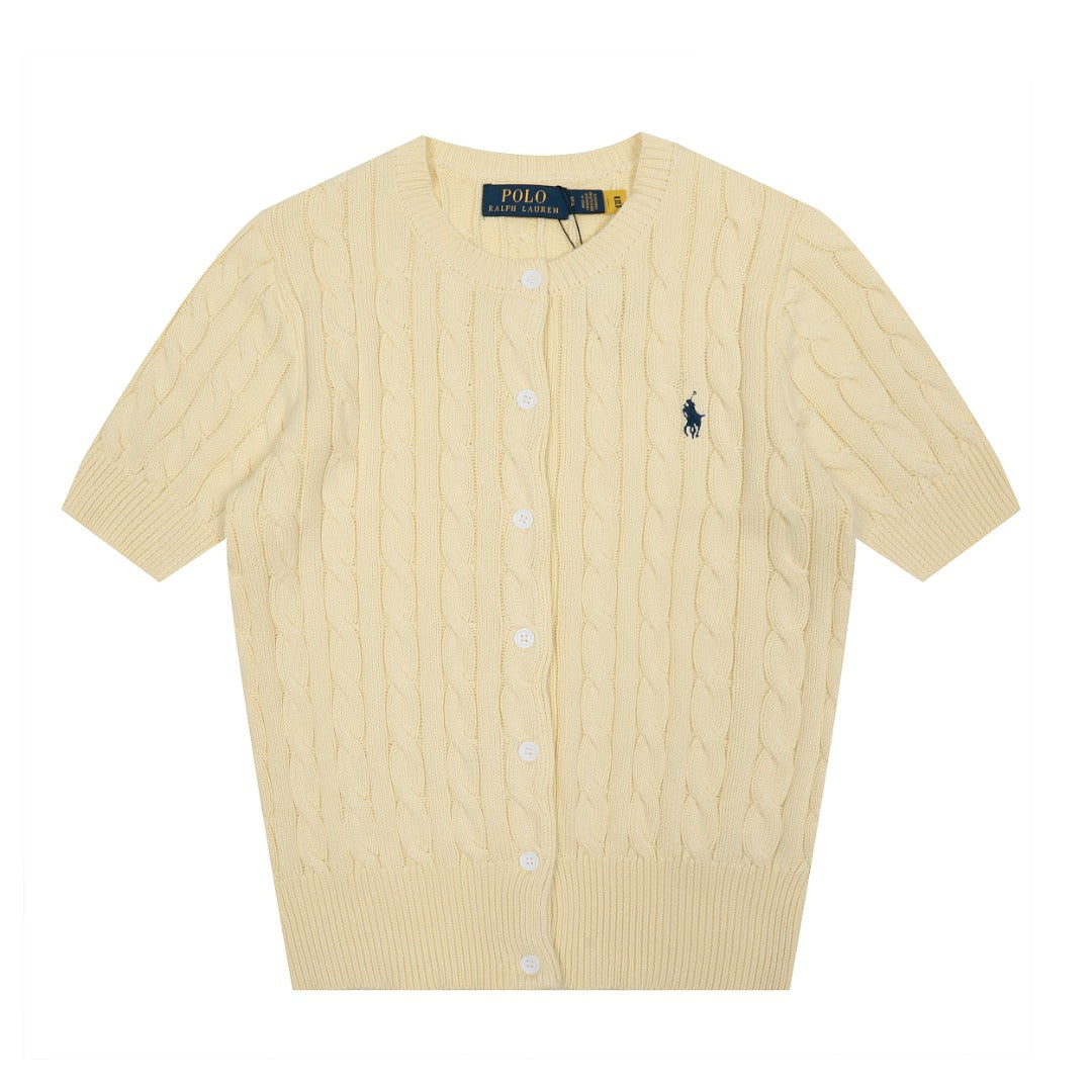 RL Polo Knit Short-sleeve Cardigan 🎨 14 Color Options