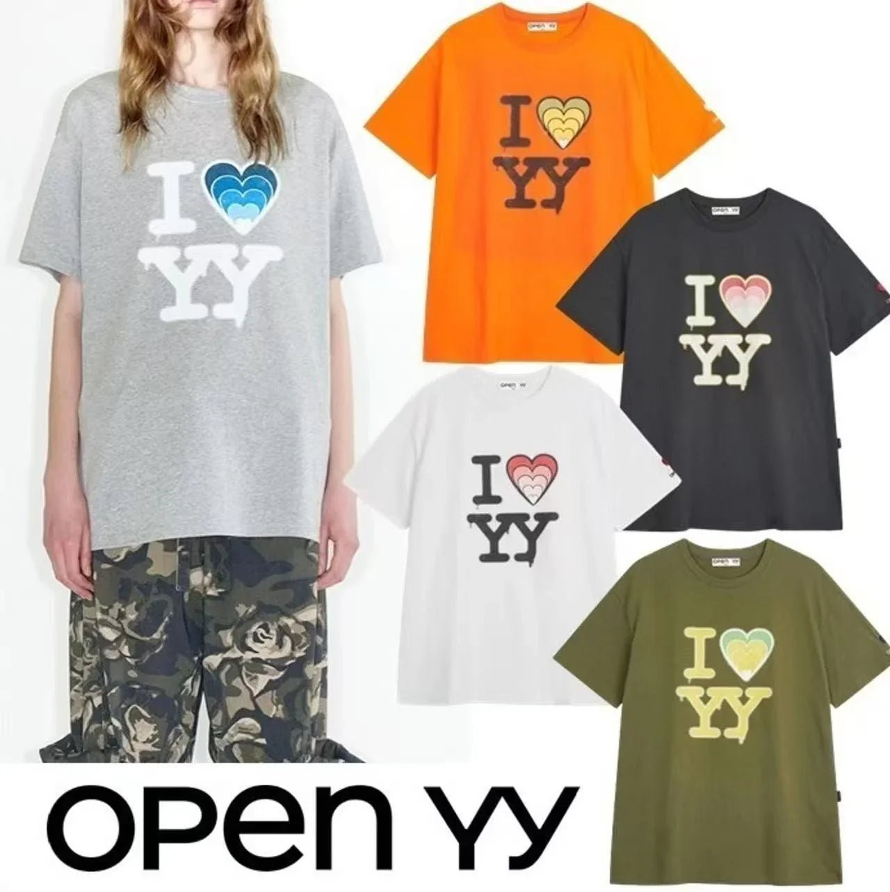 OPEN YY I LOVE YY BOX TEE - HLY &amp; CHOCCICO