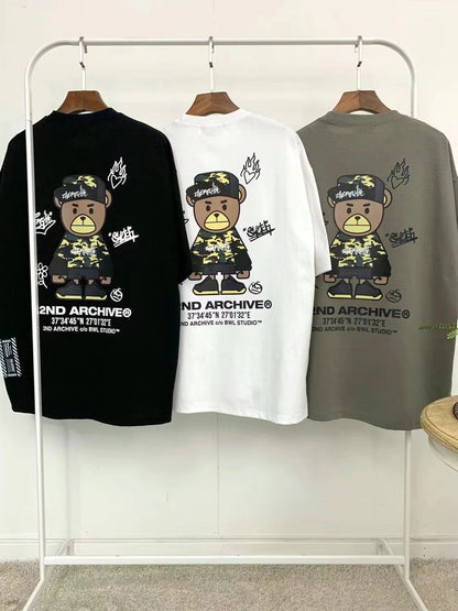 【一口價$277/件】🇰🇷韓國直送🇰🇷 2ND ARCHIVE Camouflage Army Bear Tee- 3 Color APM 537 BOWL