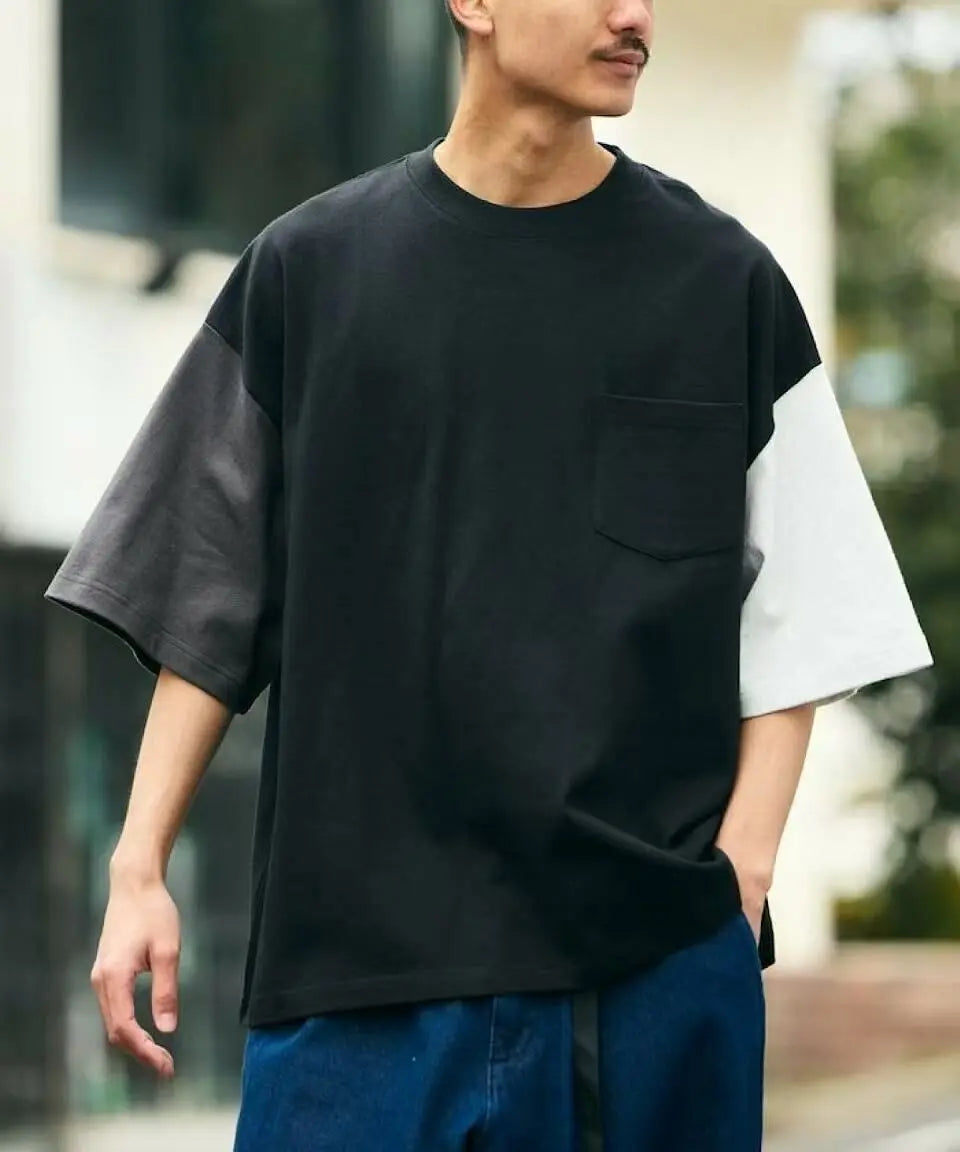 日本直送9 oz Heavyweight Big Silhouette Crew Neck Pocket T-shirt