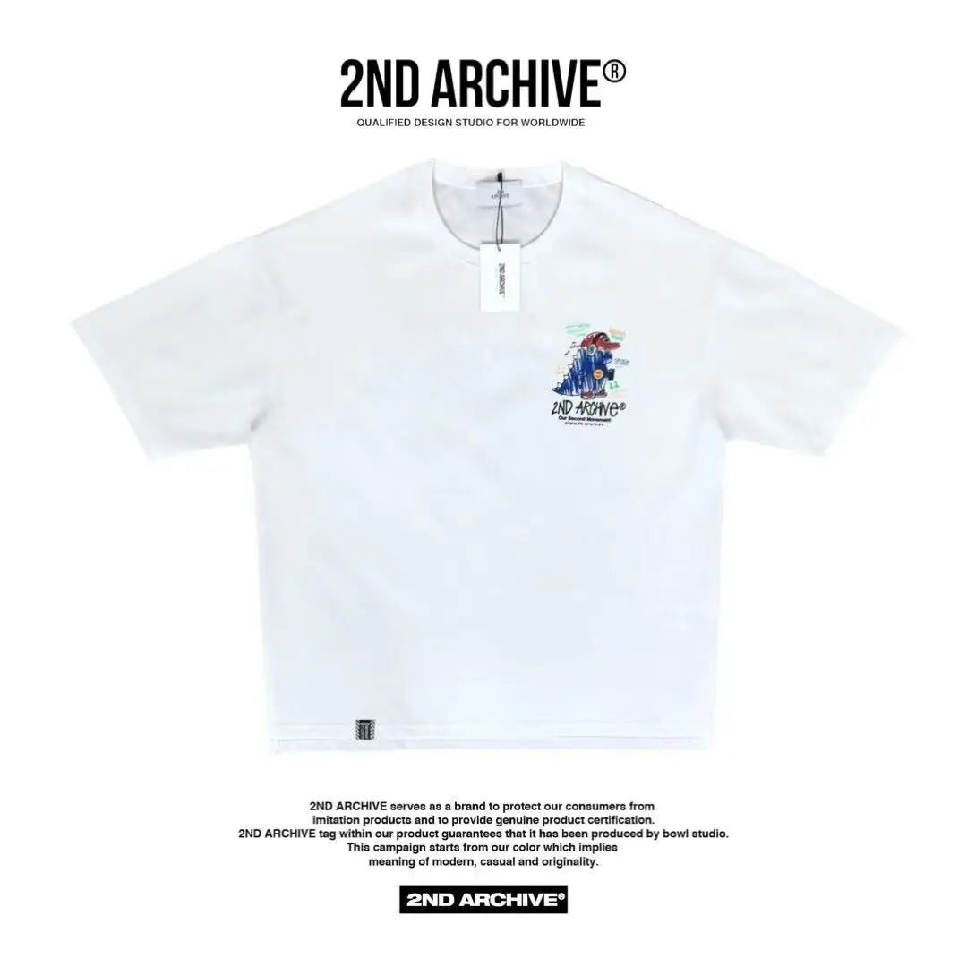 韓國直送 2ND ARCHIVE Headset Autograph Pen Dinosaur Tee HLY & CHOCCICO