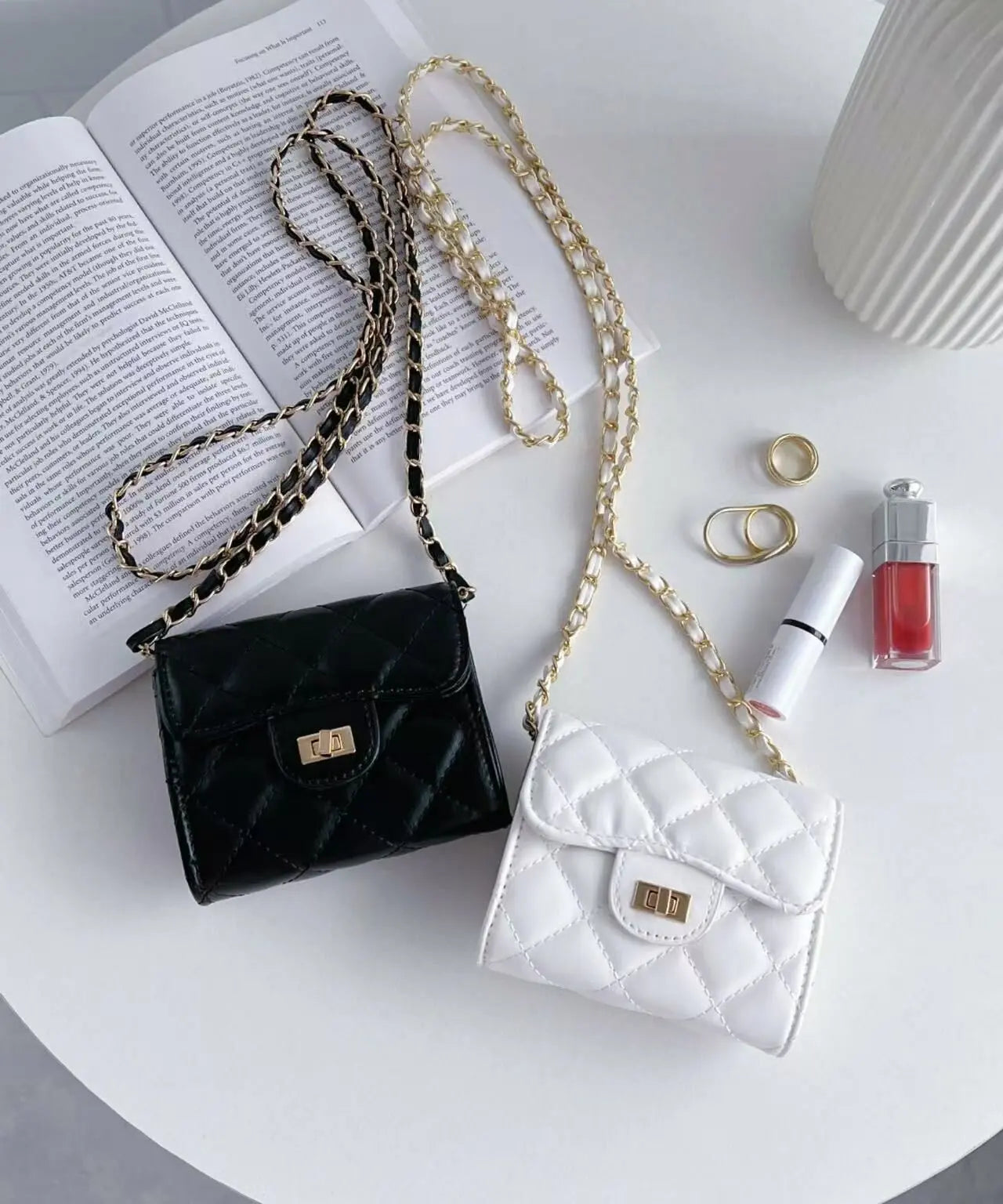 Micro Mini Quilted Chain Shoulder Bag