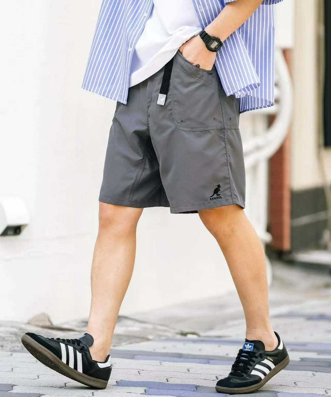 日本直送KANGOL Collaboration Cool Contact Amphibious Climbing Shorts Rocky Monroe Kangol