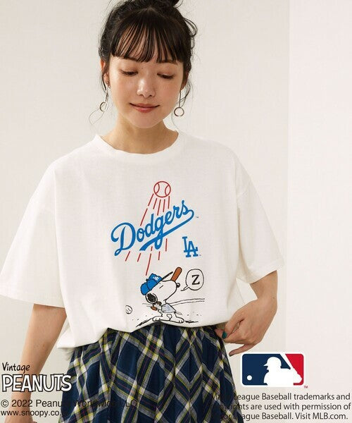 MLB x PEANUTS TEE 印花圓領短袖Tee