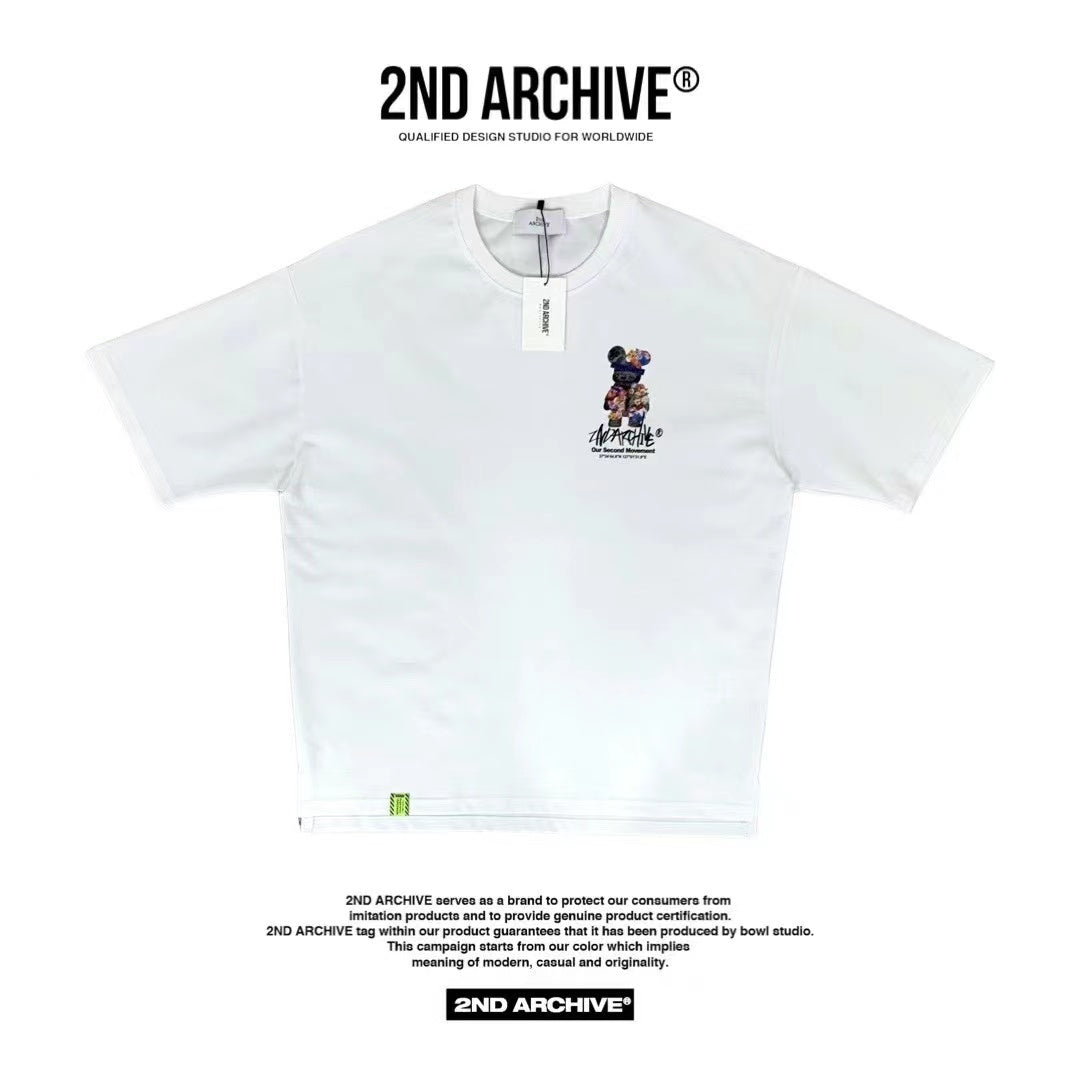 【一口價$277/件】🇰🇷韓國直送🇰🇷 2ND ARCHIVE Bear flower T-shirt - 4 Color APM 537 BOWL