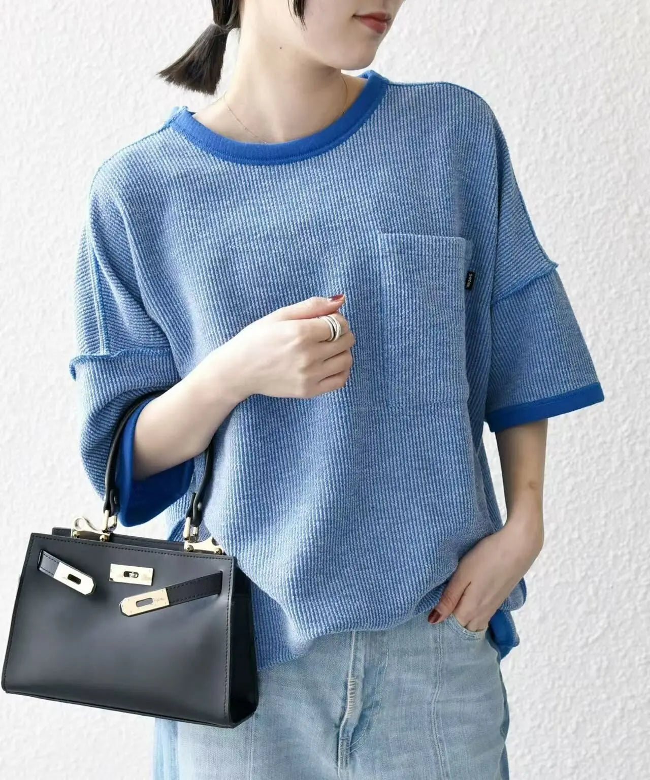日本直送SHIPS any Cord Pile Reversible T-shirt