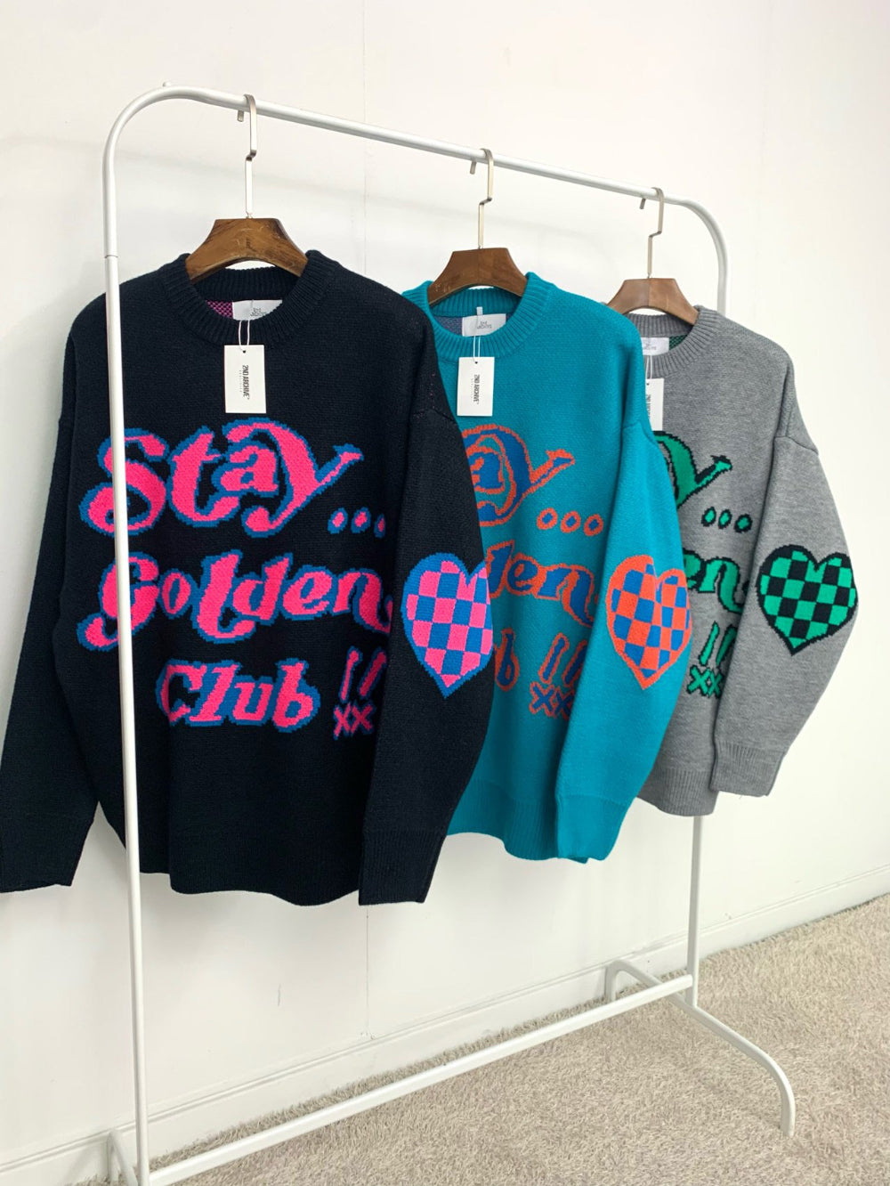【一口價$399/件】🇰🇷韓國直送🇰🇷 2ND ARCHIVE Stay Gonden Club Jacquard Knit Sweater 2ND ARCHIVE