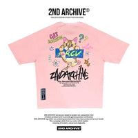 韓國直送 2ND ARCHIVE Monthly Cat Crayon Tee HLY & CHOCCICO