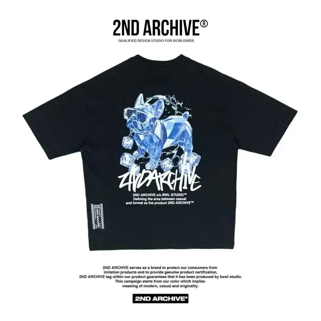 韓國直送 2ND ARCHIVE Ice bulldogr  T-shirt - 4 Color APM 537 BOWL