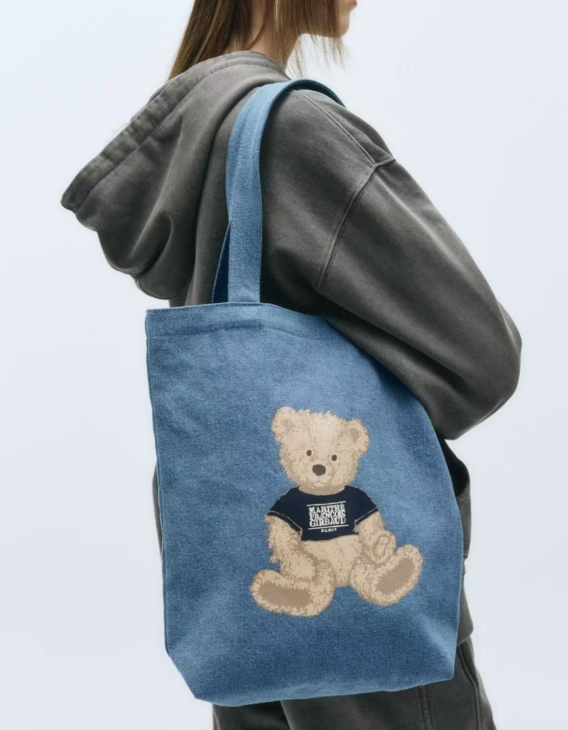 韓國直送MARITHE DOODLE BEAR ECO BAG 韩国大熊