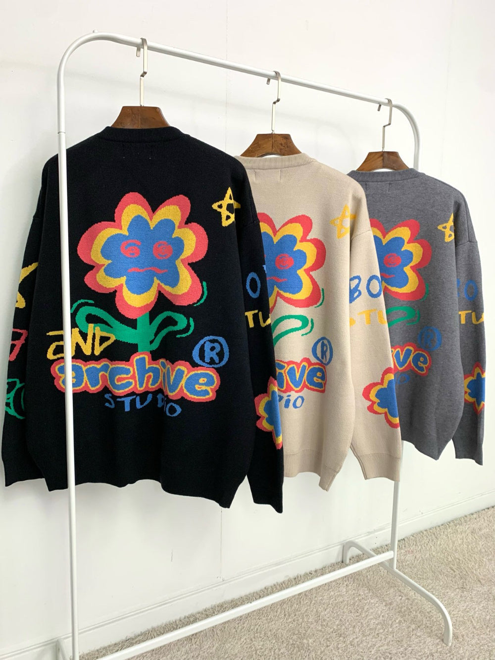 【一口價$408/件】🇰🇷韓國直送🇰🇷 2ND ARCHIVE Studio Flower Knit Sweater 2ND ARCHIVE