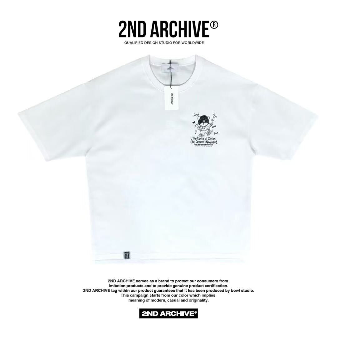 韓國直送 2ND ARCHIVE Black Beanie Teddy Bear Tee