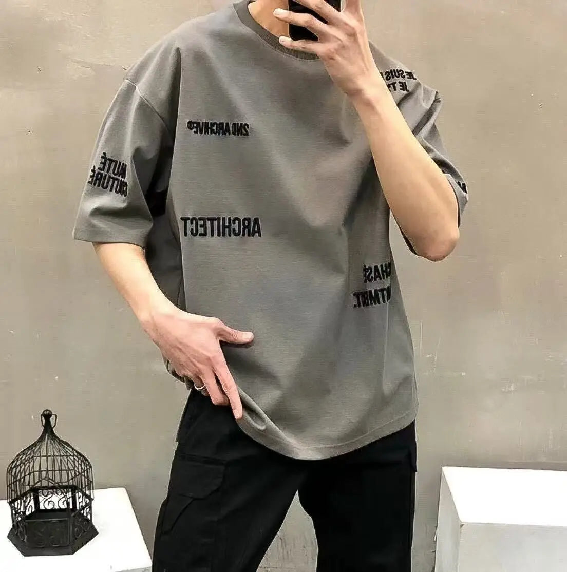 韓國直送🇰🇷 2ND ARCHIVE Embroidered Letters T-shirt