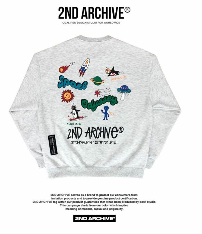 【一口價$345/件】🇰🇷韓國直送🇰🇷 2ND ARCHIVE Odyssey Space Penjuin Sweatshirt  - 4 Color 💜 20Mysterios23 💜