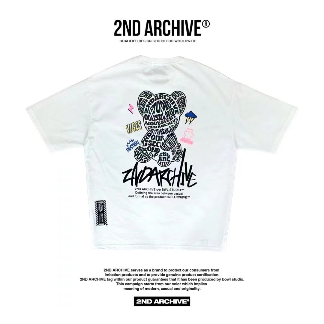 韓國直送🇰🇷 2ND ARCHIVE Vibe Bear Scotch T-shirt -3 Color