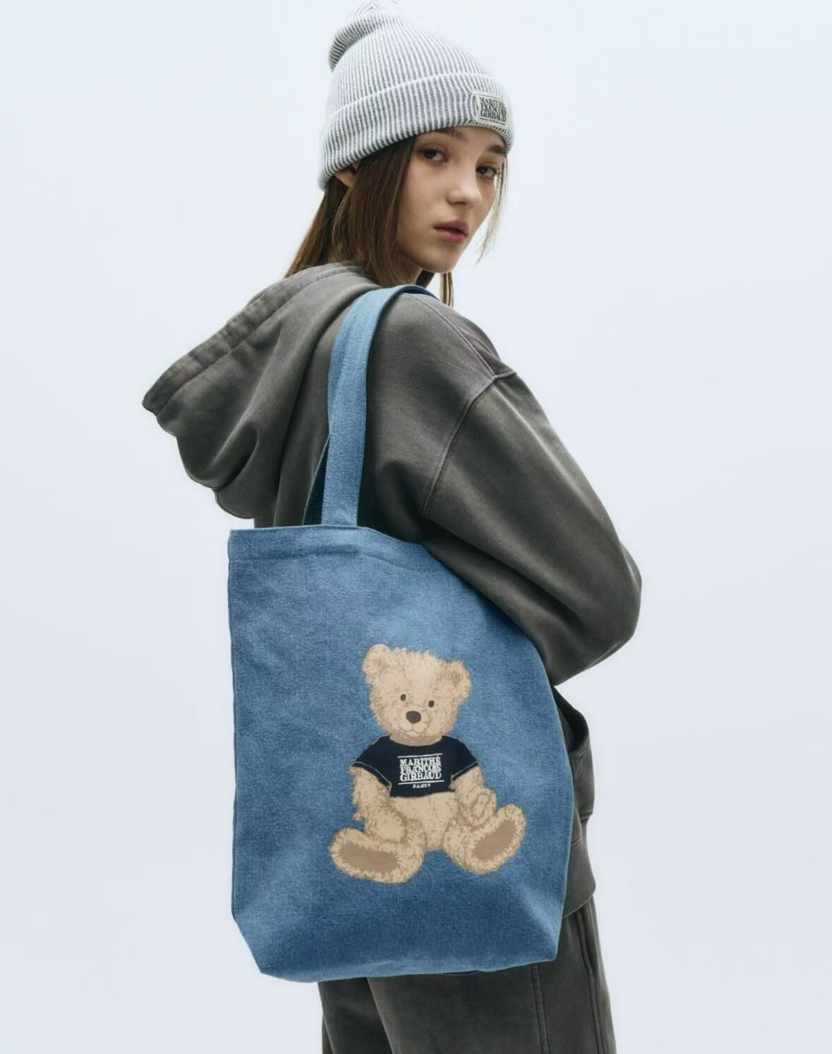 韓國直送MARITHE DOODLE BEAR ECO BAG 韩国大熊
