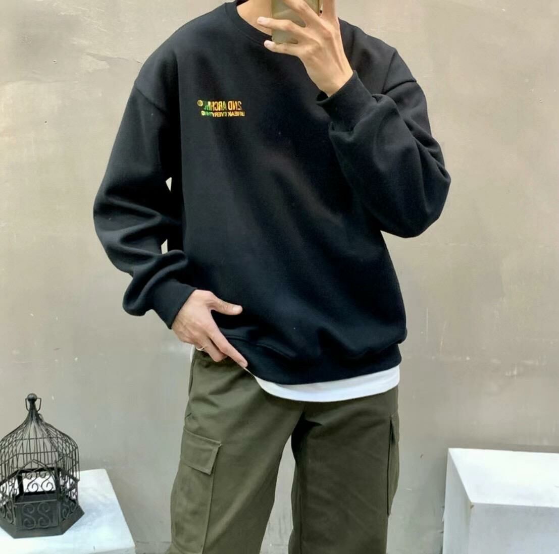 【一口價$345/件】🇰🇷韓國直送🇰🇷 2ND ARCHIVE Logo Embroidered Sweatshirt 2ND ARCHIVE