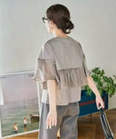 日本直送Bustier Style Layered Ruffle Short Sleeve Tops FREAK'S STORE(Rakuten Fashion)