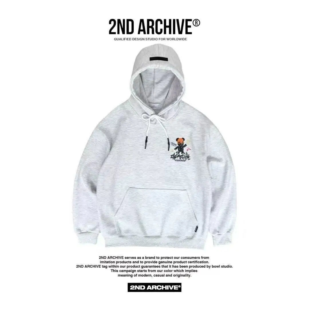 韓國直送🇰🇷 2ND ARCHIVE Tattoo Beanie Bear Hoodies 2ND ARCHIVE