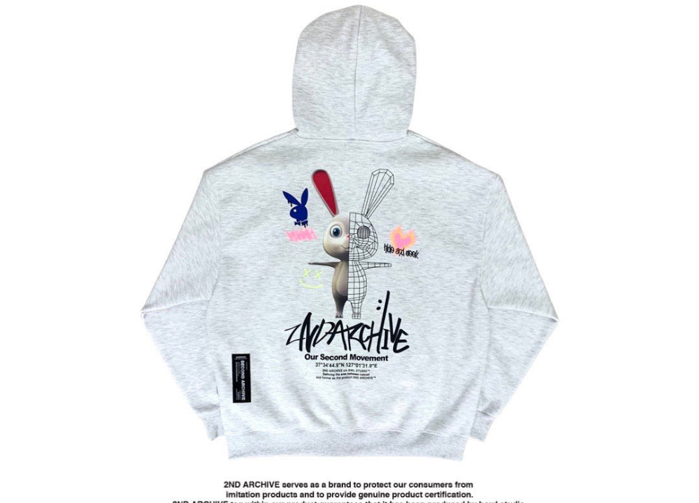 【一口價$390/件】🇰🇷韓國直送🇰🇷 2ND ARCHIVE Half Rabbit Hoodie 2ND ARCHIVE