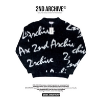 【一口價$410/件】🇰🇷韓國直送🇰🇷 2ND ARCHIVE Lettering Angora Unisex Overfit Knit Sweater 2ND ARCHIVE