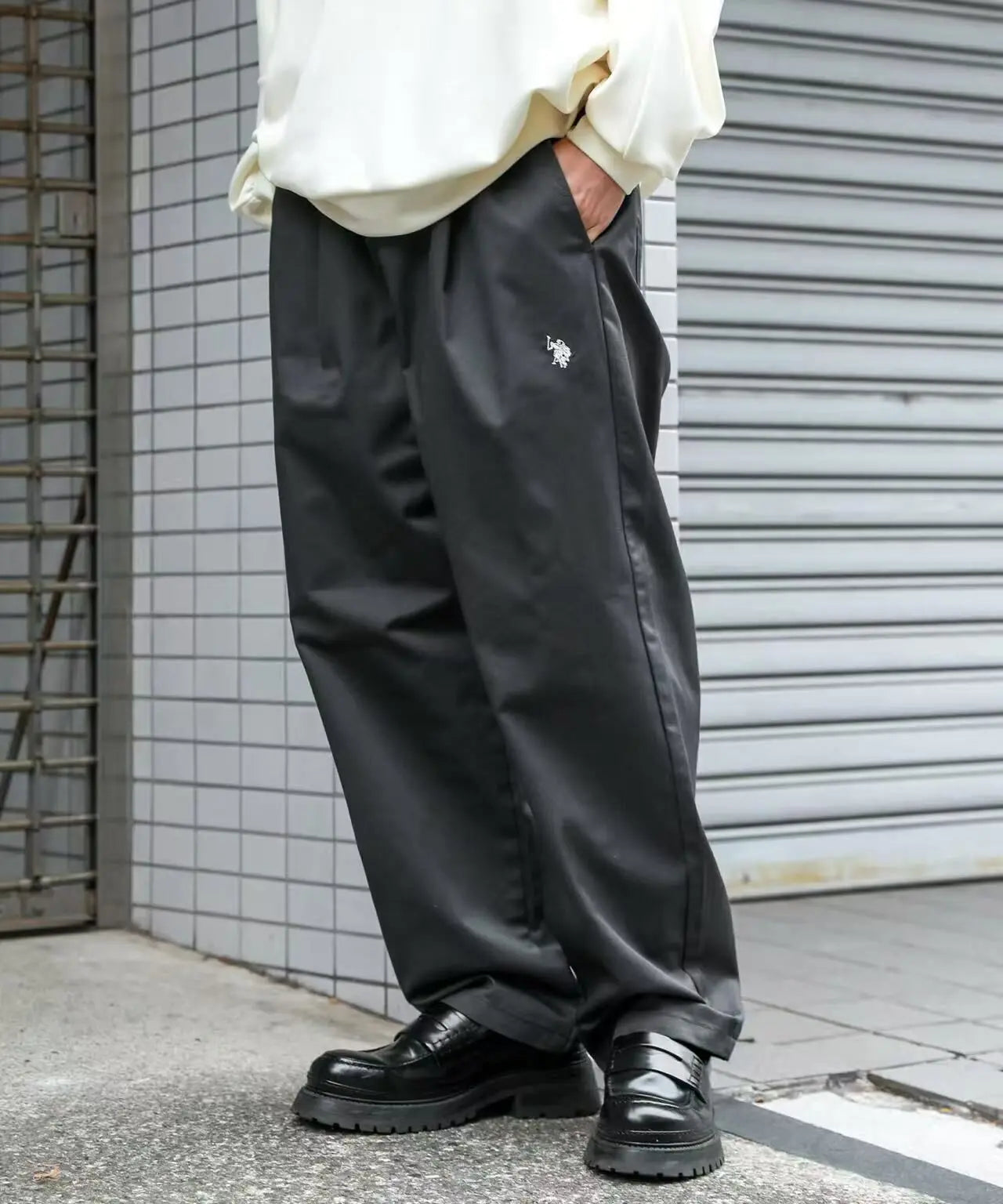 日本直送U.S. POLO ASSN Logo Embroidery Balloon Silhouette Chef Pants RANAN