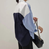 韓國直送Color Block Shirt Top  - 2 Color the porsche