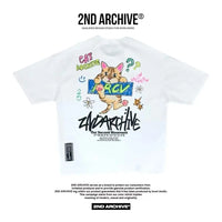 韓國直送 2ND ARCHIVE Monthly Cat Crayon Tee HLY & CHOCCICO