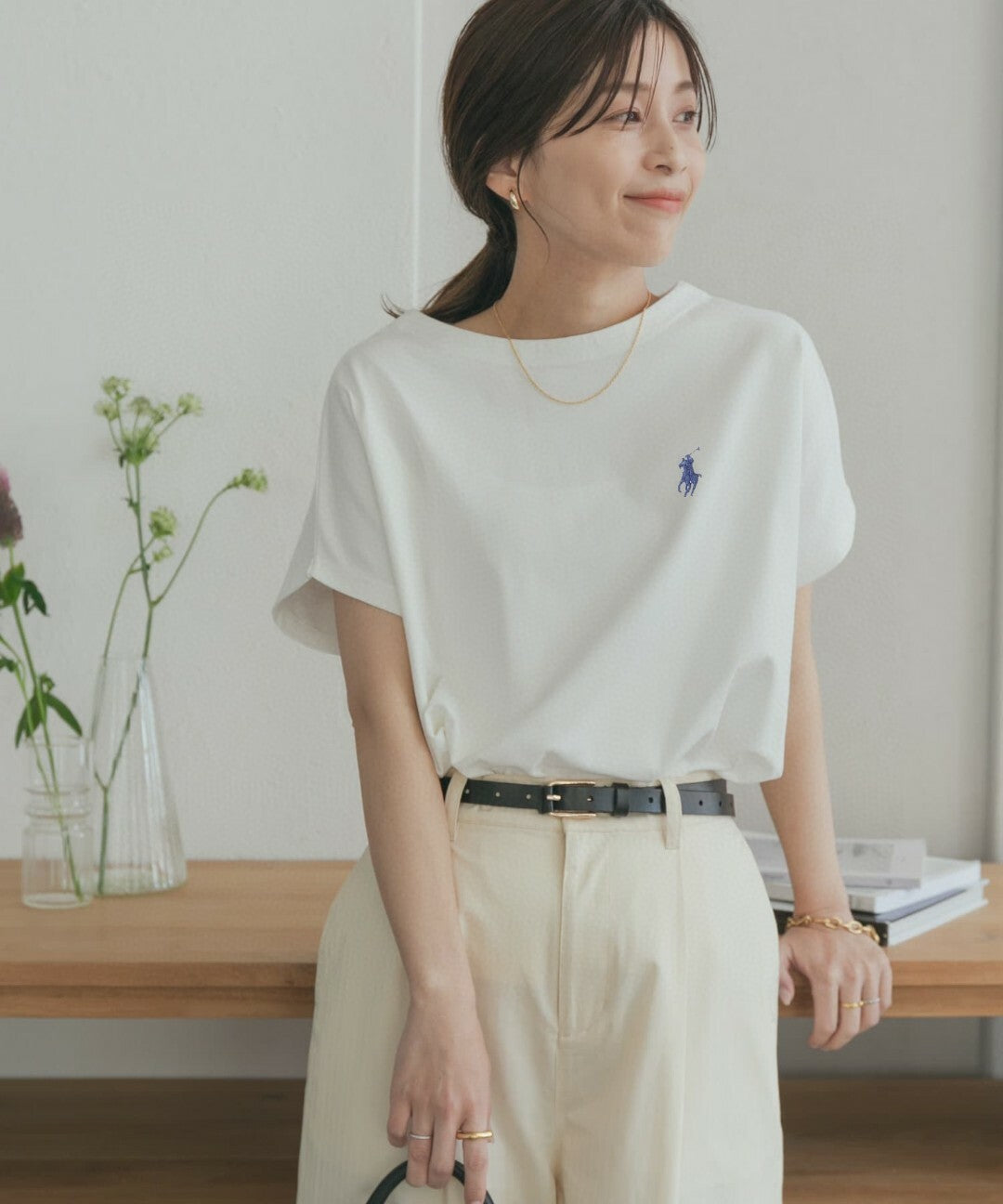 RL 刺繡船領 Tee -4 Color