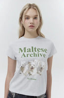 韓國直送Waikei Maltese Maltese Archive Short Sleeve T-shirt OIOI 線上
