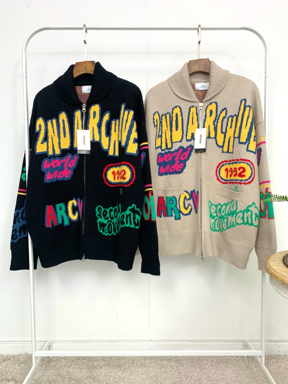 韓國直送🇰🇷 2ND ARCHIVE Two-way Zip-up Knit Cardigan