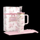 Stanley X LoveShack Fancy HOLIDAY Limited Edition Rosa Beaux Quencher 40oz HLY & CHOCCICO