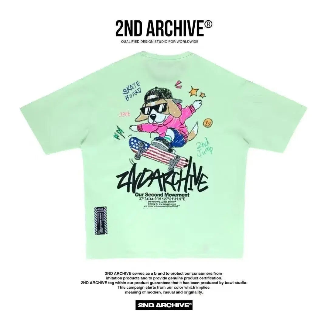 韓國直送 2ND ARCHIVE Board Beagle Crayon Tee APM 537 BOWL