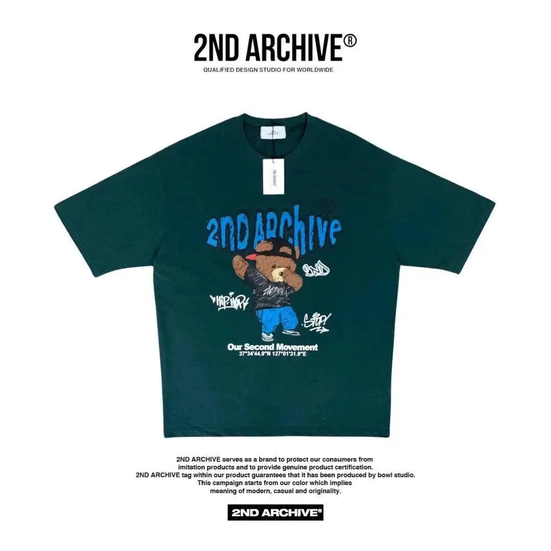 🇰🇷韓國直送🇰🇷 2ND ARCHIVE Swg Crayon Bear T-shirt -4 Color