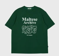韓國直送Waikei Maltese Archive Line Graphic Half Tee  - 5 Color theot 2F D-2 LALAPIPO