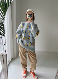 【一口價$418/件】🇰🇷韓國直送🇰🇷 2ND ARCHIVE Smiley Face Elbow Knit Sweater 2ND ARCHIVE