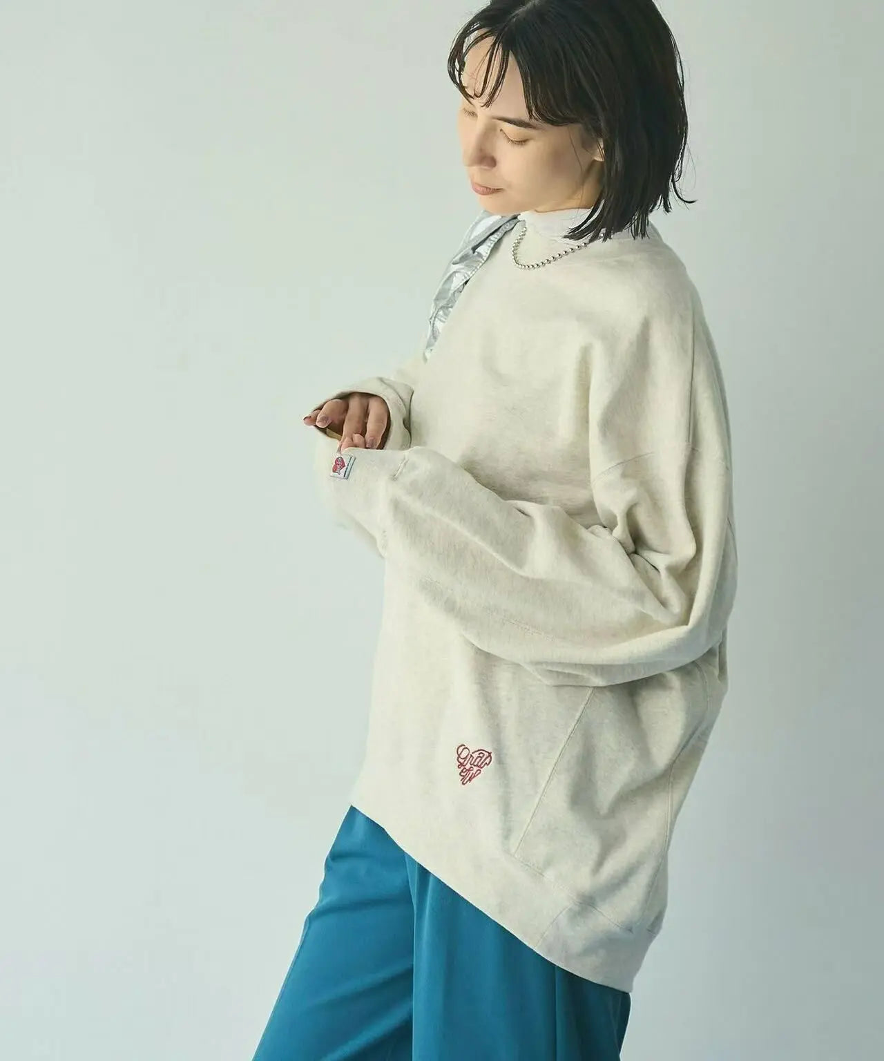 日本直送Coen heart motif embroidered sweatshirt HANNA