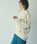 日本直送Coen heart motif embroidered sweatshirt HANNA