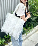 日本直送Volume tulle tote bag HANNA