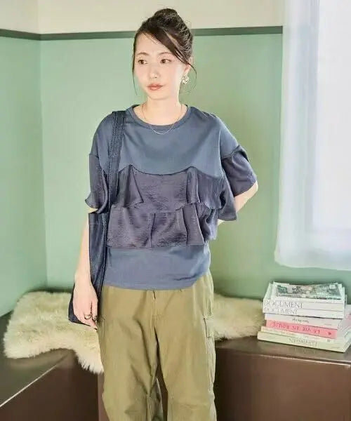 日本直送Bustier Style Layered Ruffle Short Sleeve Tops FREAK'S STORE(Rakuten Fashion)