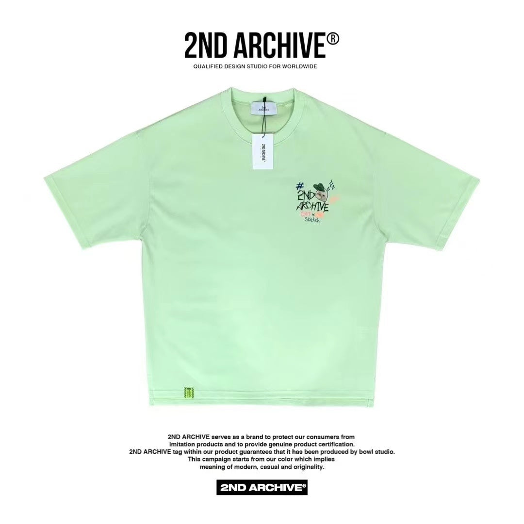 【一口價$277/件】🇰🇷韓國直送🇰🇷 2ND ARCHIVE Pink Flower Cat T-shirt - 4 Color