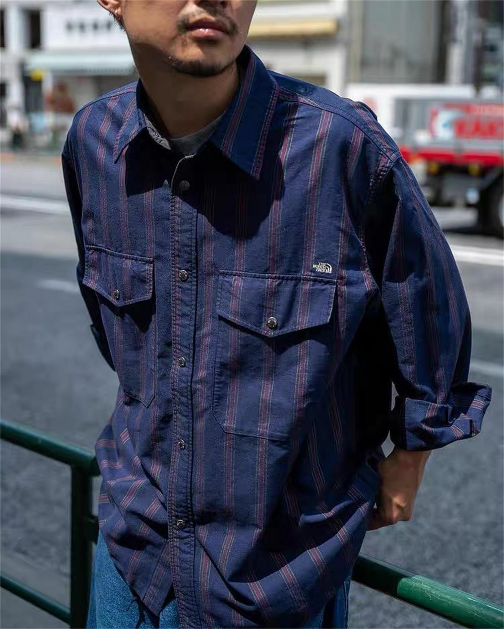 TNF Purple Label Regimental Stripe Field Shirt 紫標間條長䄂恤衫 - HLY & CHOCCICO