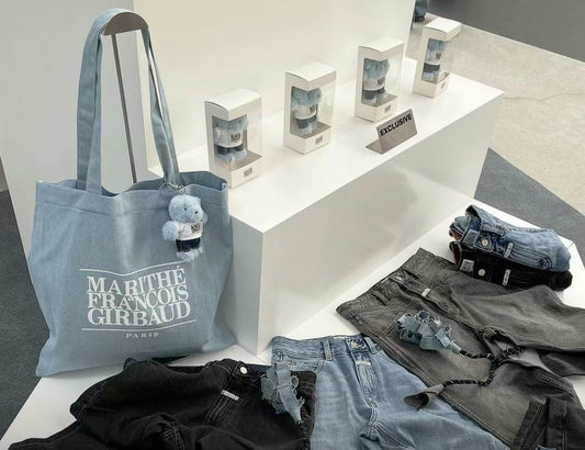 🇰🇷韓國直送🇰🇷 MARITHE FRANCOIS GIRBAUD Denim Big Eco Bag  淺藍牛仔帆布購物袋