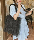 日本直送Volume tulle tote bag HANNA