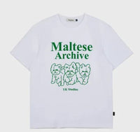 韓國直送Waikei Maltese Archive Line Graphic Half Tee  - 5 Color theot 2F D-2 LALAPIPO