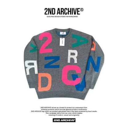 【一口價$399/件】🇰🇷韓國直送🇰🇷 2ND ARCHIVE Alphabet Logo Knit Sweater