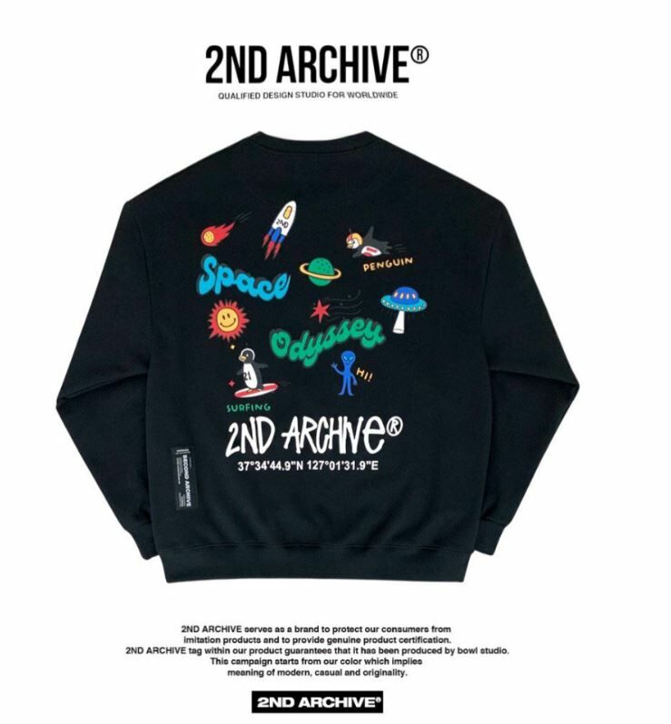 【一口價$345/件】🇰🇷韓國直送🇰🇷 2ND ARCHIVE Odyssey Space Penjuin Sweatshirt  - 4 Color 💜 20Mysterios23 💜