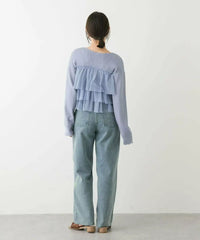 日本直送Double Zip Frill Knit Cardigan HANNA